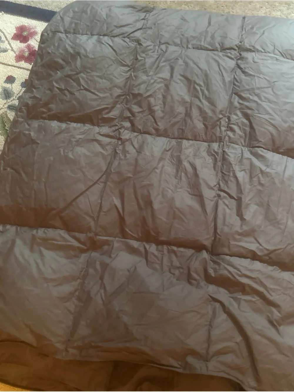Queen/ Full Size 90 x 68  Cotton Goose Down Filled Comforter Box Stitch gray
